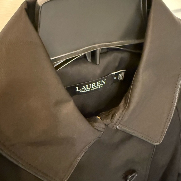 Lauren Ralph Lauren Black Double-Breasted Trench Coat - Picture 3 of 7